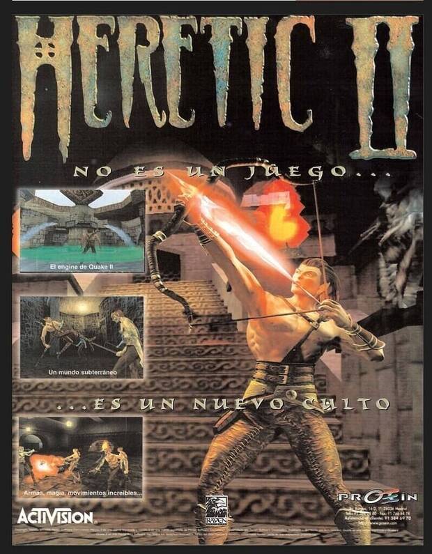 Portada de 'Heretic III', juego de 1998 distribuido por Proein.