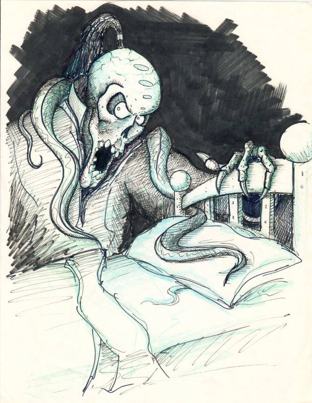 Una de las ilustraciones con las que se presentó el juego a la directiva del STI.