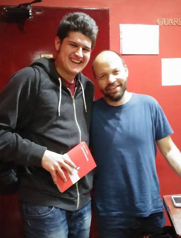 Montero con el humorista y cantante Miguel Noguera, del que dice es “una de mis principales influencias en la comedia”.