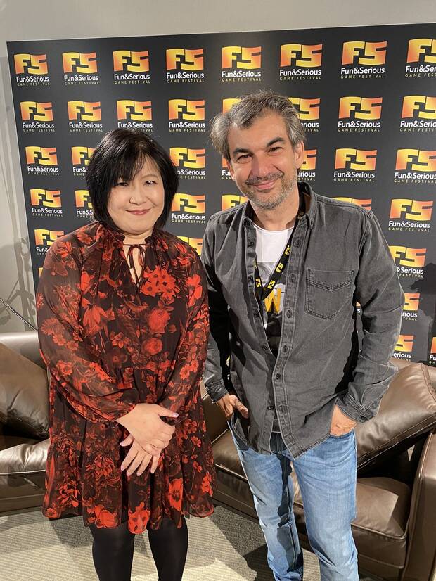 Con Yoko Shimomura en el Fun & Serious Games festival de 2019.