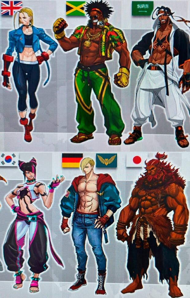 Cammy, Dee Jay, Rashid, Juri, Ed, Akuma.