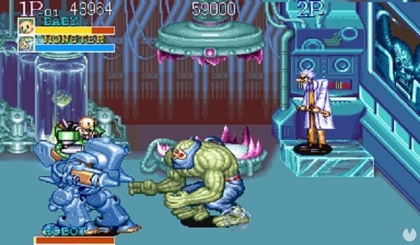Un mecha… ¡pilotando otro mecha!. Nada es imposible para este precoz bebé, bautizado como Hoover en la versión japonesa.