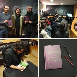 Varios momentos de firma de 'El Soñador de Providence'.