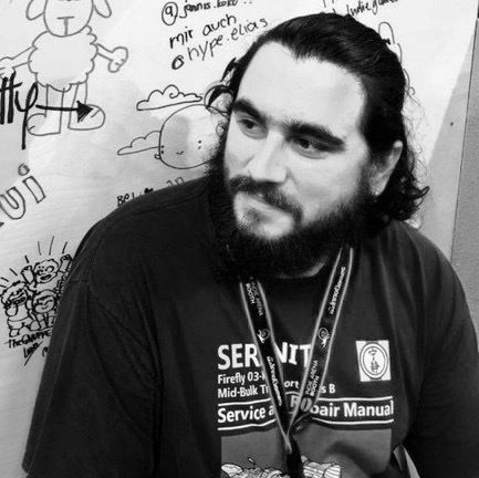 Gurpegui en una Gamescom en su etapa como periodista.