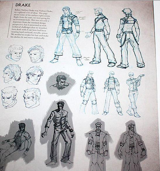 Los primeros diseños de Drake recuerdan inevitablemente a Jak.