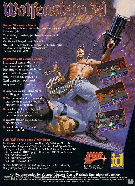 El juego supuso un auténtico bombazo comercial, catapultando a id Software y dando pie a toda una legión de imitadores.