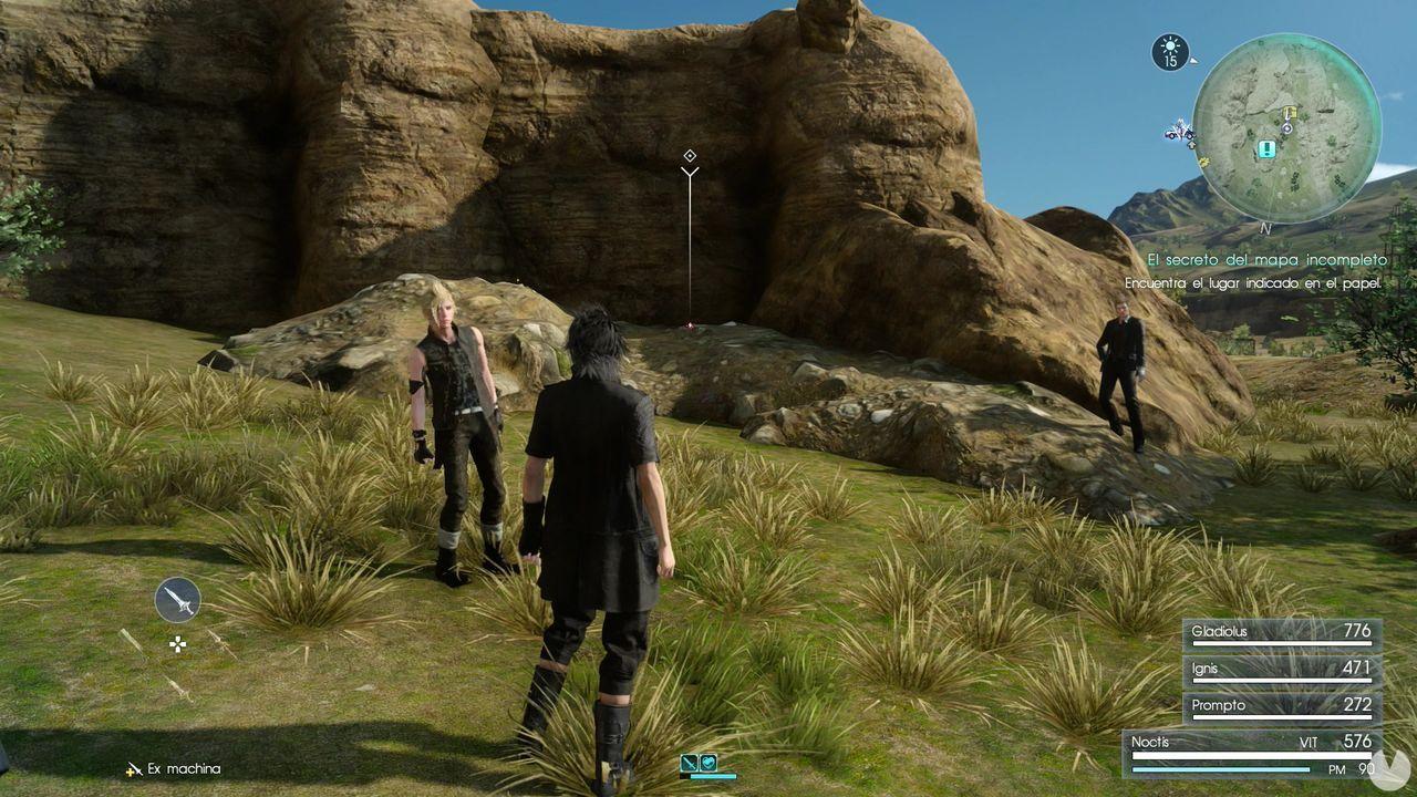 El secreto del mapa incompleto y mapas enigmáticos de Final Fantasy XV