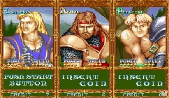 Podíamos elegir entre tres personajes: Lancelot, Arturo y Percival.