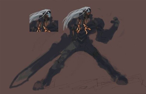 Originalmente, Guerra era un personaje mucho más ágil, más parecido a un ninja, capaz de correr por las paredes.