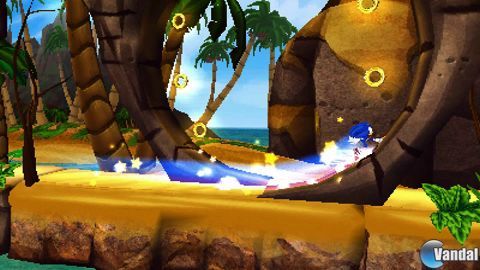 Los loopings no pueden faltar nunca en un Sonic.