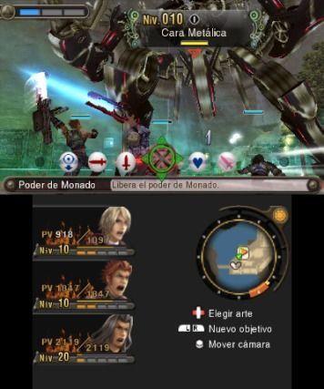 El pequeño tamaño de la pantalla de la portátil no es el idóneo para Xenoblade, aunque acabamos acostumbrándonos.