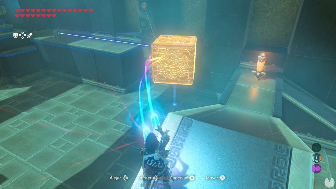 Una bestia con dos lanzas y Santuario de Miiz en Zelda: BotW