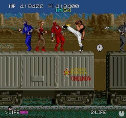 Además del cameo de Karnov, Data East incorporó este homenaje a otra de sus recreativas, en forma de graffiti.