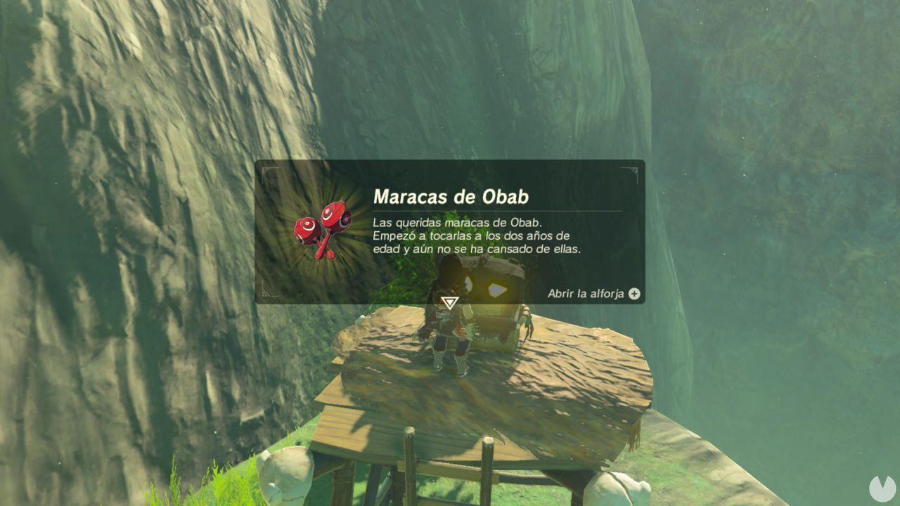 Las maracas de Obab Secundaria de Zelda Breath of the Wild