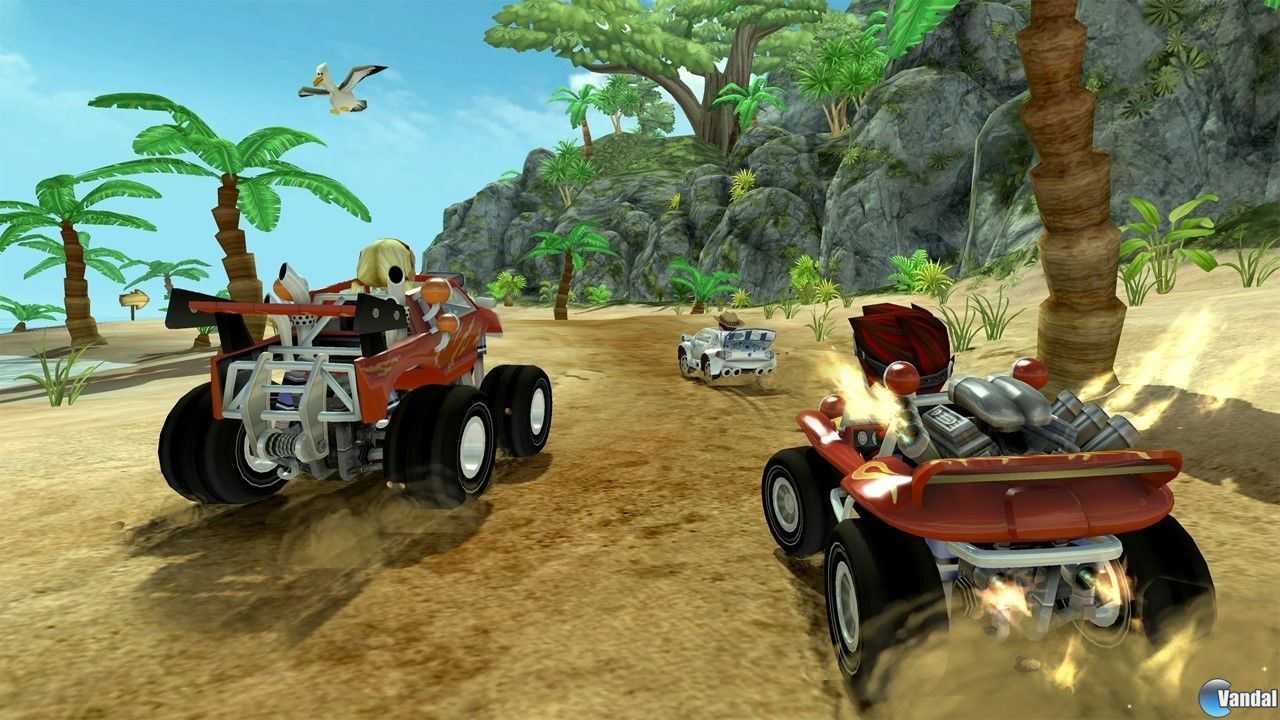 beach buggy racing ps4 gameplay split screen