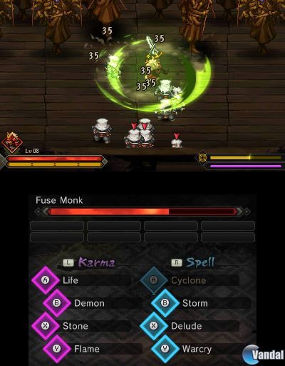 La magia es uno de los recursos que los diferentes protagonistas pueden usar para eliminar a los monstruos y demás tipos de enemigos.