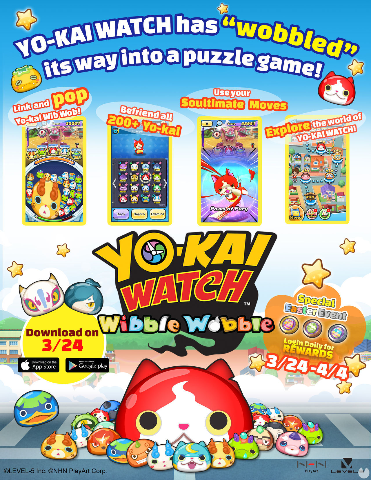 YoKai Watch Wibble Wobble Videojuego (Android y iPhone) Vandal