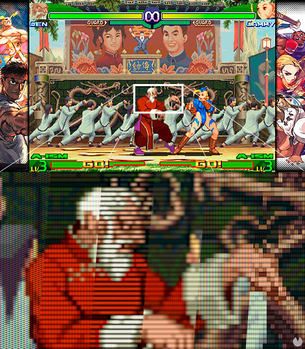 Algunos de los filtros que simulan la textura en una pantalla CRT para la cual fueron diseñados.