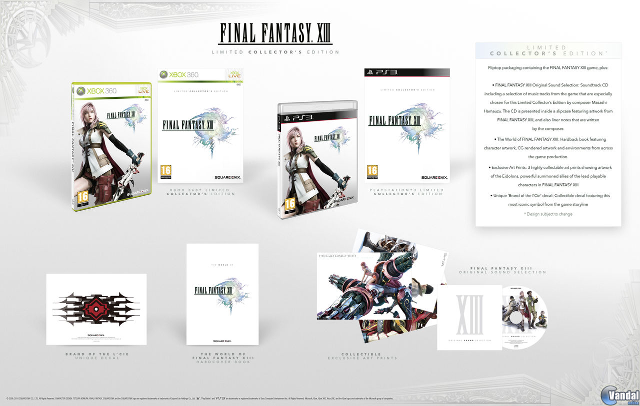 Jeu Final Fantasy XIII Pour PS3 - Version Française - État Comme Neuf