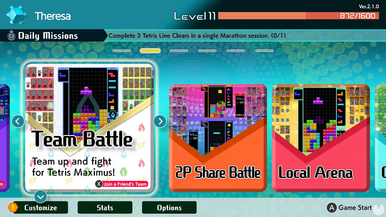 Tetris 99 añade el modo Duelo de equipos y la posibilidad de jugar con amigos