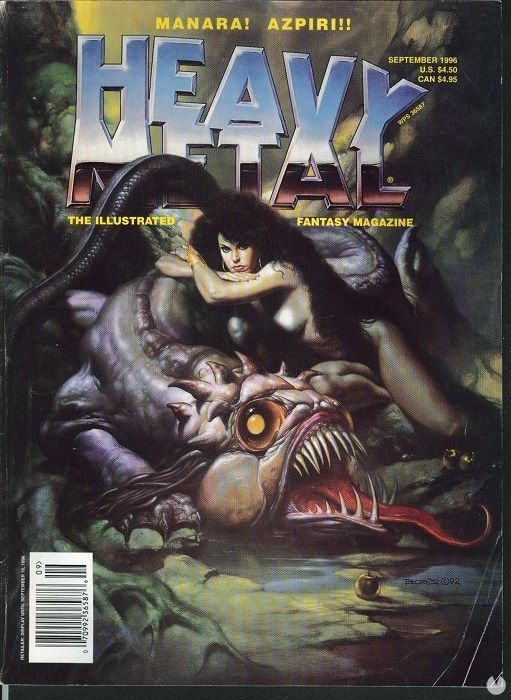 El nombre de Azpiri, junto al de otro genio del cómic, Milo Manara, como reclamo de la prestigiosa 'Heavy Metal'.