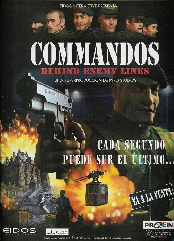 Cartel publicitario de 'Commandos: Behind Enemy Lines'.