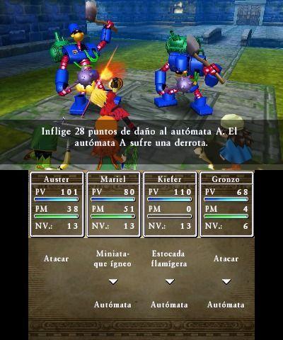 Toneladas de combates por turnos nos esperan en este aventura, que el menos ahora, al ver a los enemigos en el mapa, a veces se pueden esquivar.