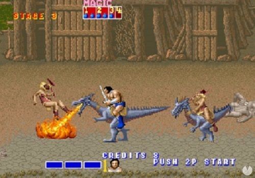 Los bizarrians fueron una de las señas de identidad de 'Golden Axe'. En 'Double Dragon' no podías cabalgar sobre dragones.