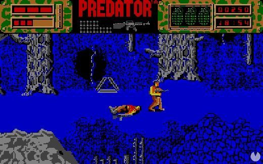 El efecto de la visión de calor del Predator se adaptó correctamente a las máquinas de la época (en la imagen, la versión de Atari ST).