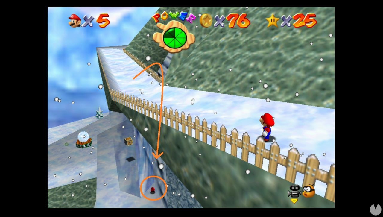 Mundo 4 Cool, Cool Mountain en Mario 64 Estrellas y 100