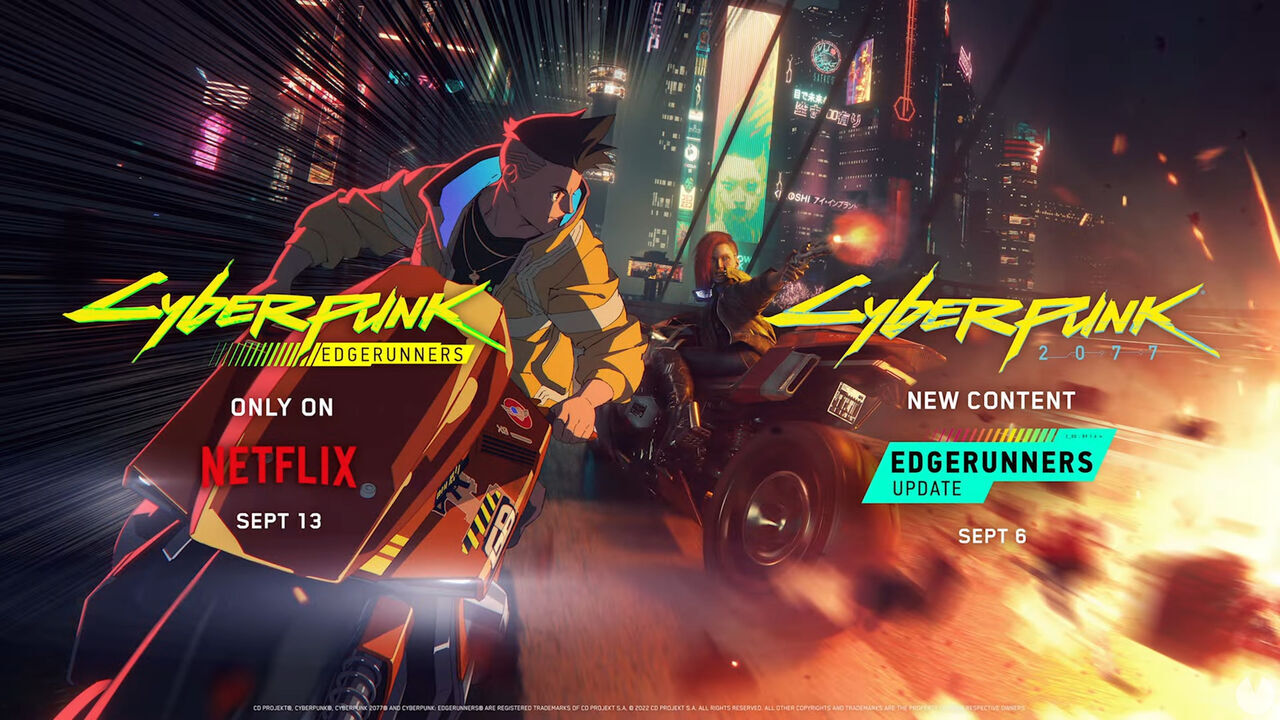 Cyberpunk 2077 recibe hoy contenido de Edgerunners; Dejará de