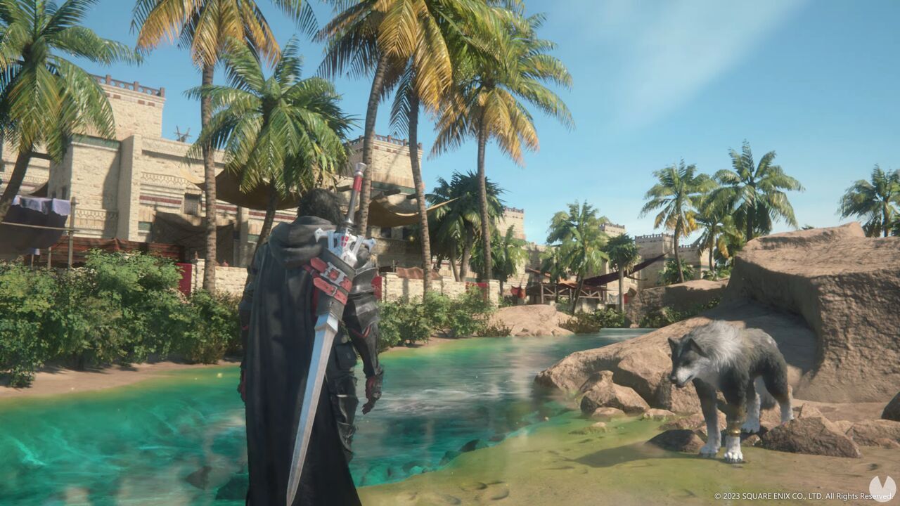 Clive y Torgal en una captura oficial de Final Fantasy XVI